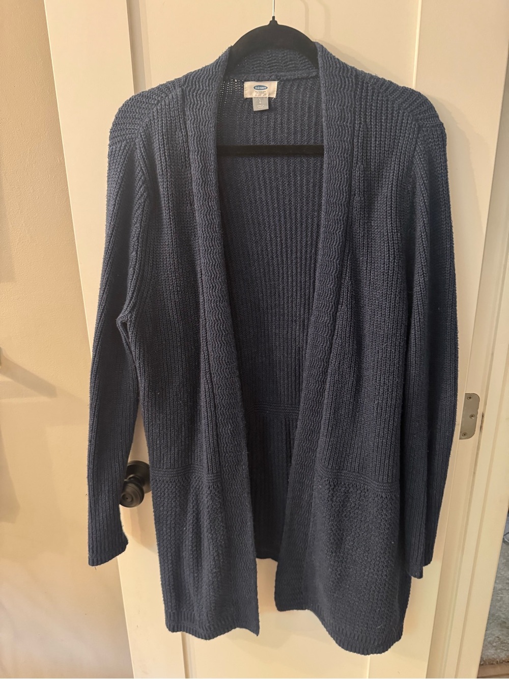 Old Navy - Navy Blue Chunky Knit Longline Cardigan Large